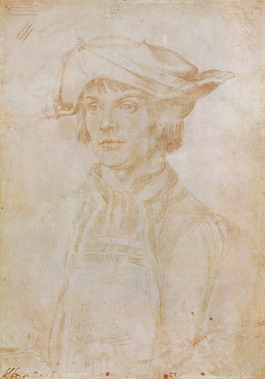 Portret van Lucas van Leyden (1494-1533), Nederlandse schilder en graveur, 1521 door Albrecht Dürer