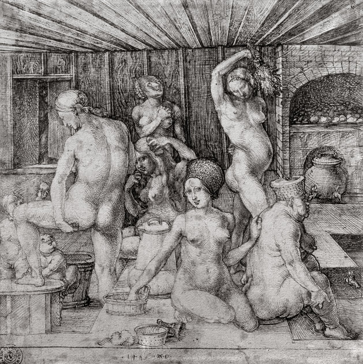 Het vrouwenbad, 1496 door Albrecht Dürer