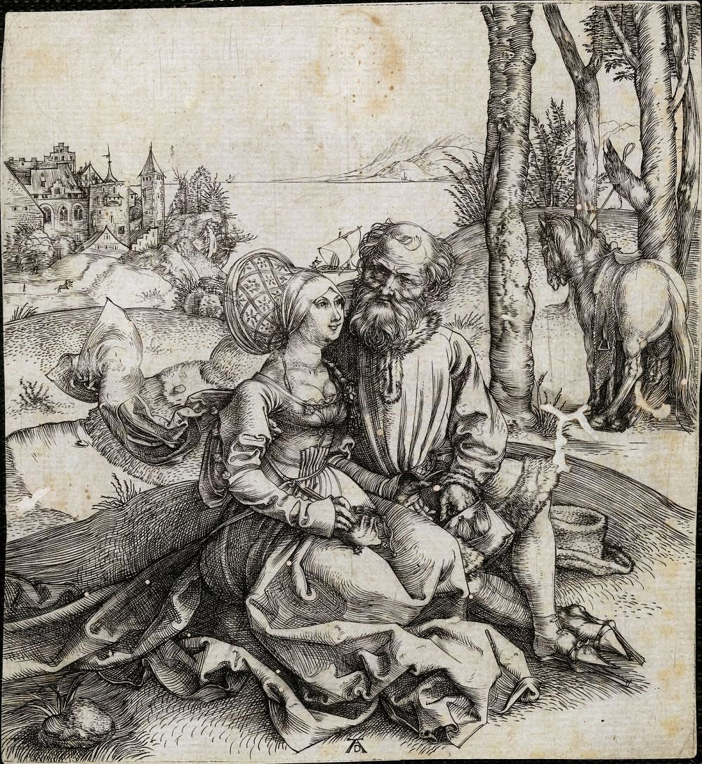 Het aanbod van liefde door Albrecht Dürer