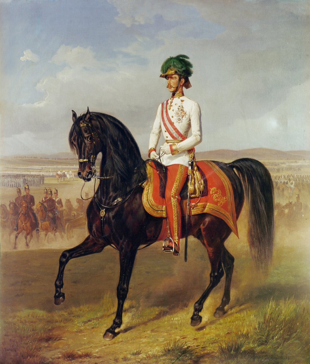 Keizer Frans Jozef I te paard ... door Albrecht Adam