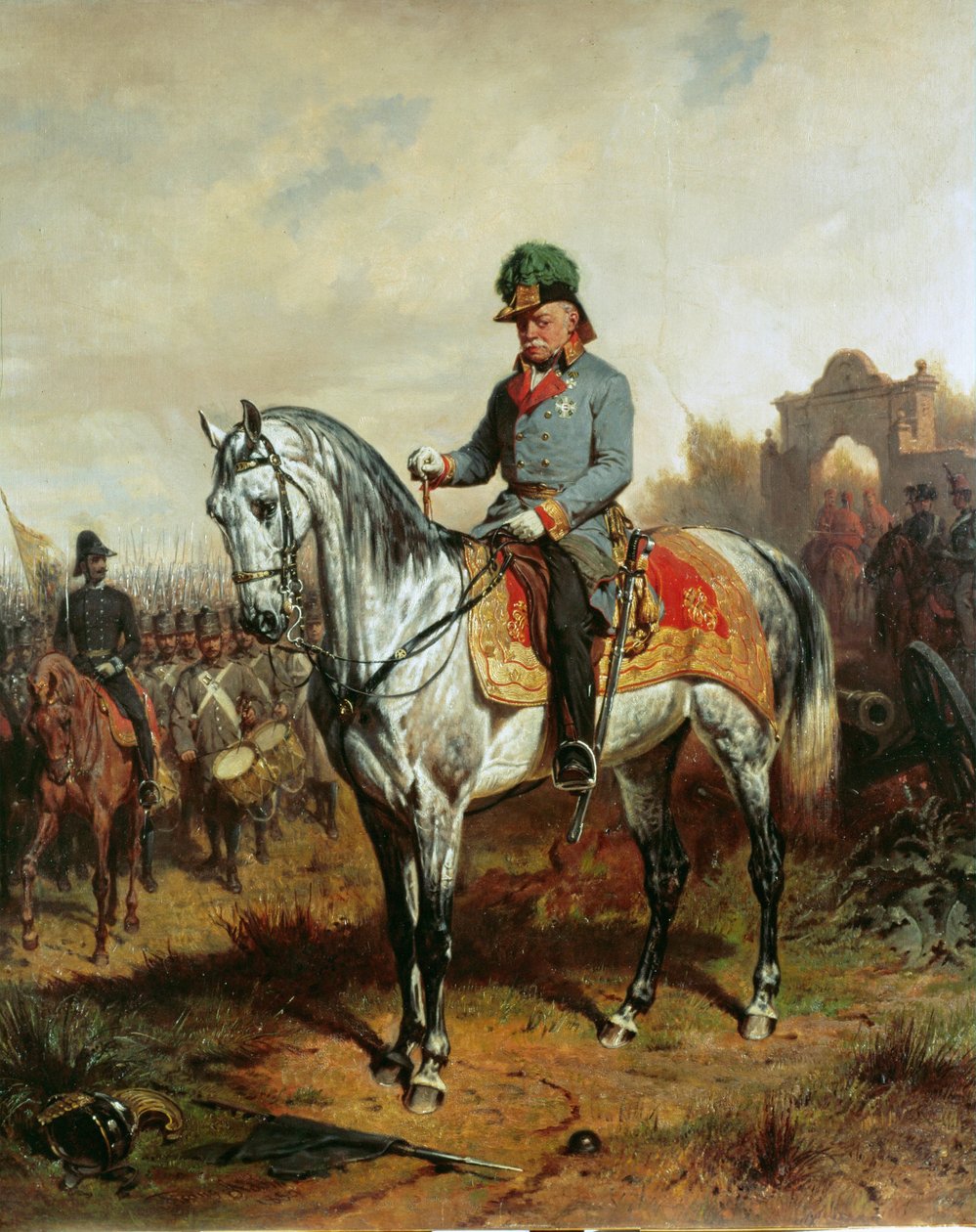 Veldmaarschalk Josef graaf Radetzky, opperbevelhebber tijdens de campagnes tegen Italië ... door Albrecht Adam