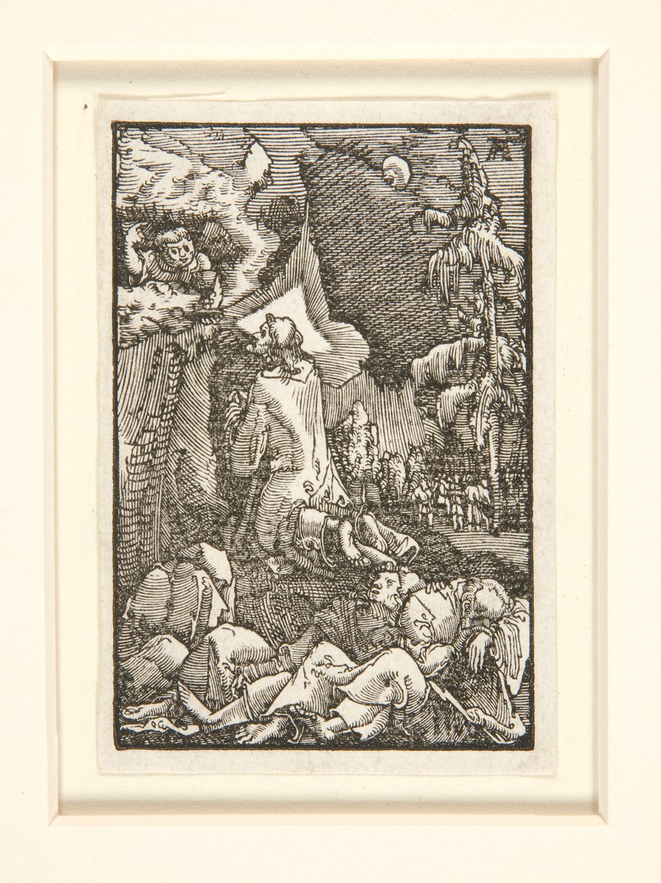 Agonie in de tuin, uit de serie De Val en Verlossing van de Mens door Albrecht Altdorfer