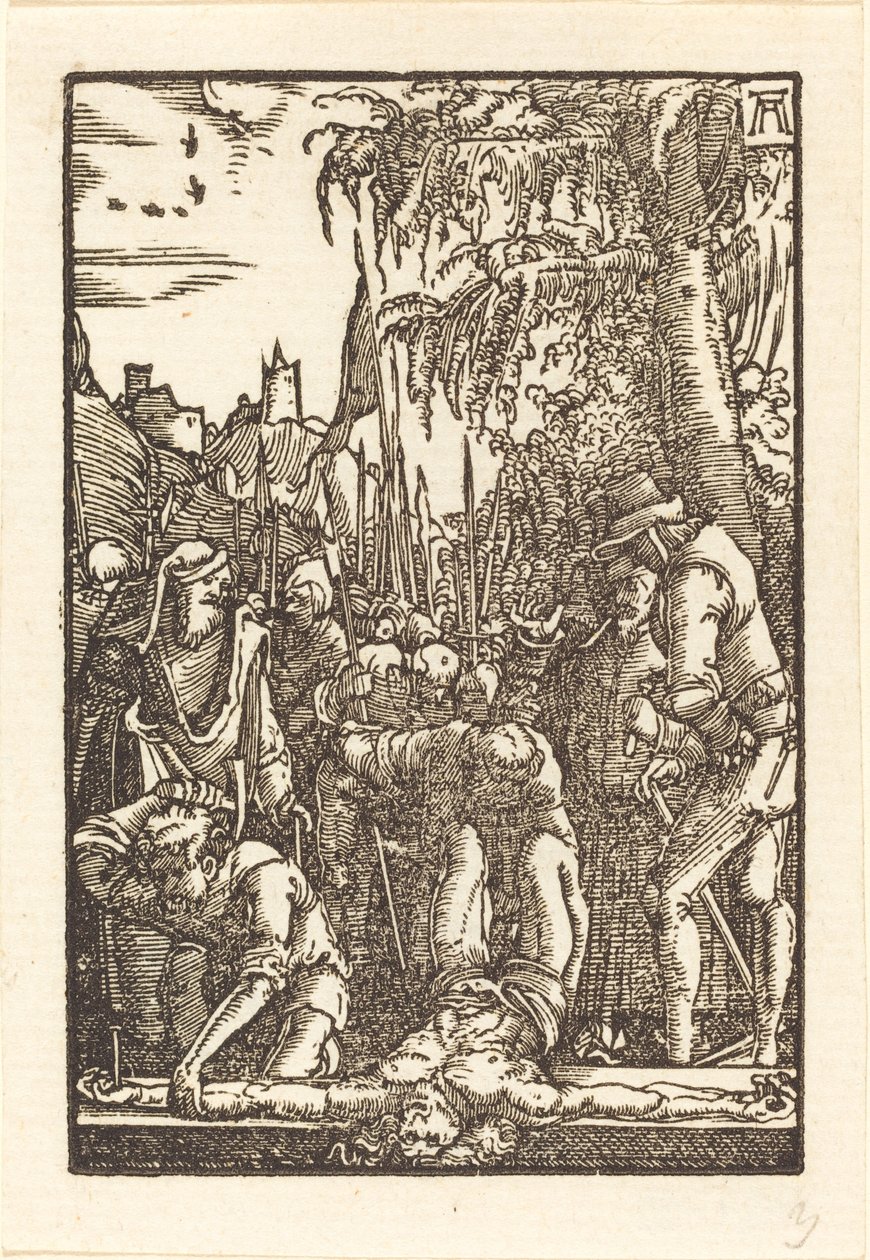Christus aan het Kruis Genageld door Albrecht Altdorfer