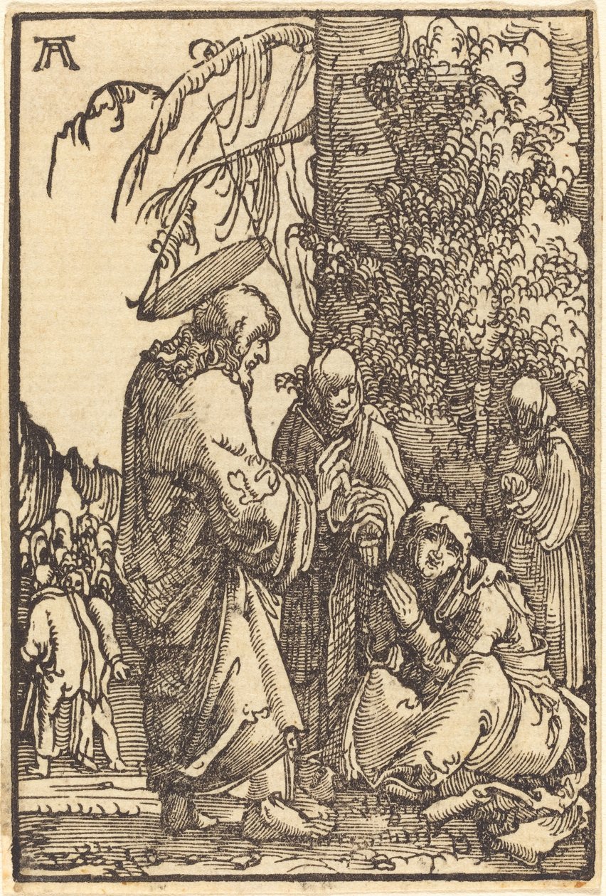 Christus neemt afscheid van Maria door Albrecht Altdorfer