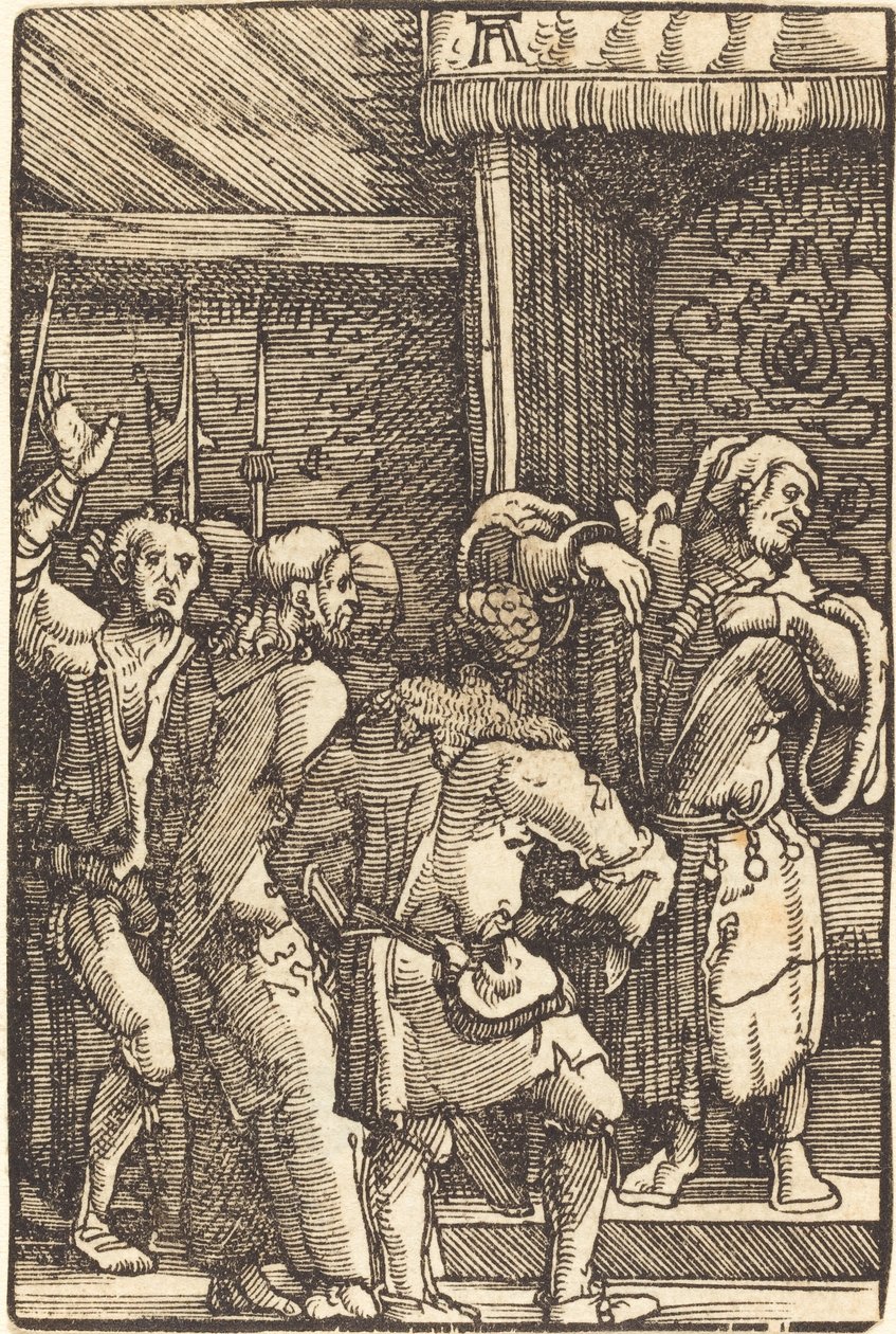 Christus voor Caiphas door Albrecht Altdorfer