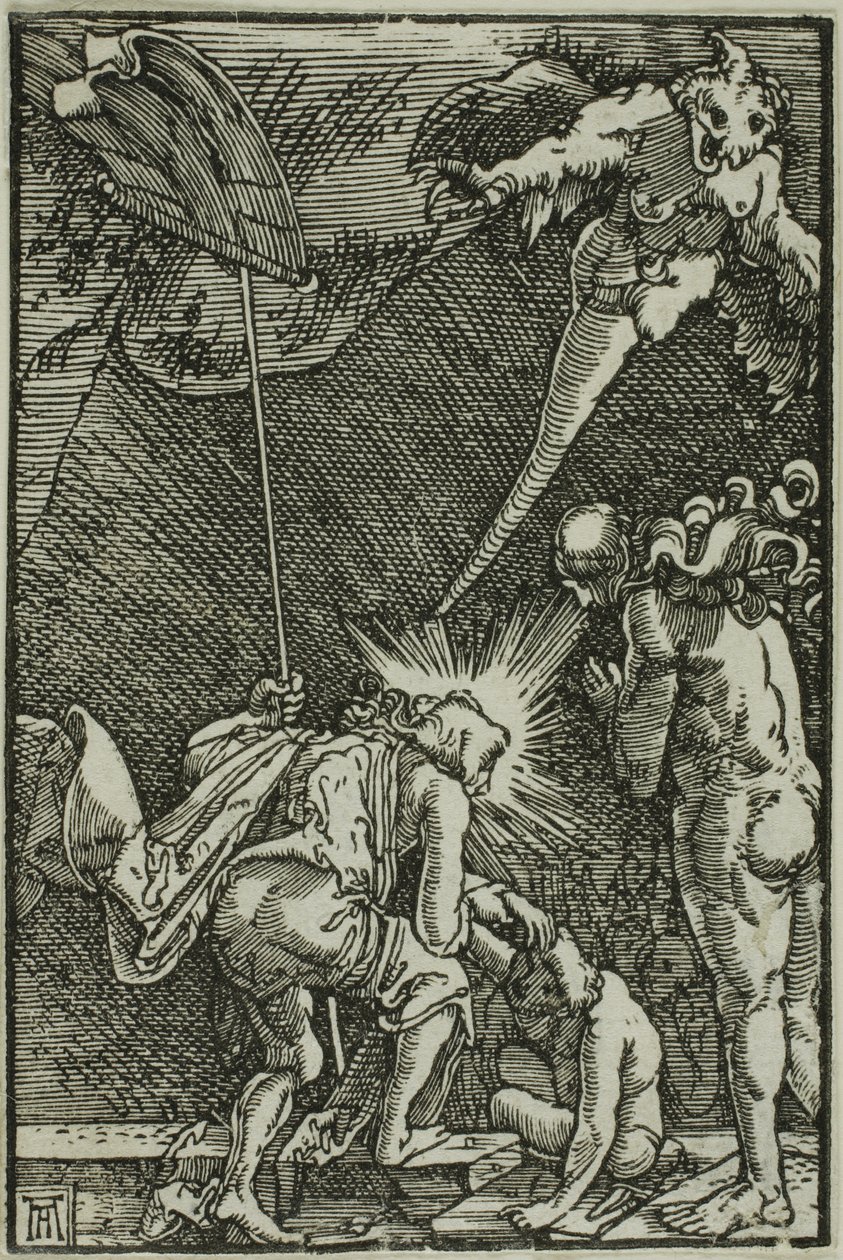 Christus in het voorgeborchte, uit De zondeval en de verlossing van de mens door Albrecht Altdorfer