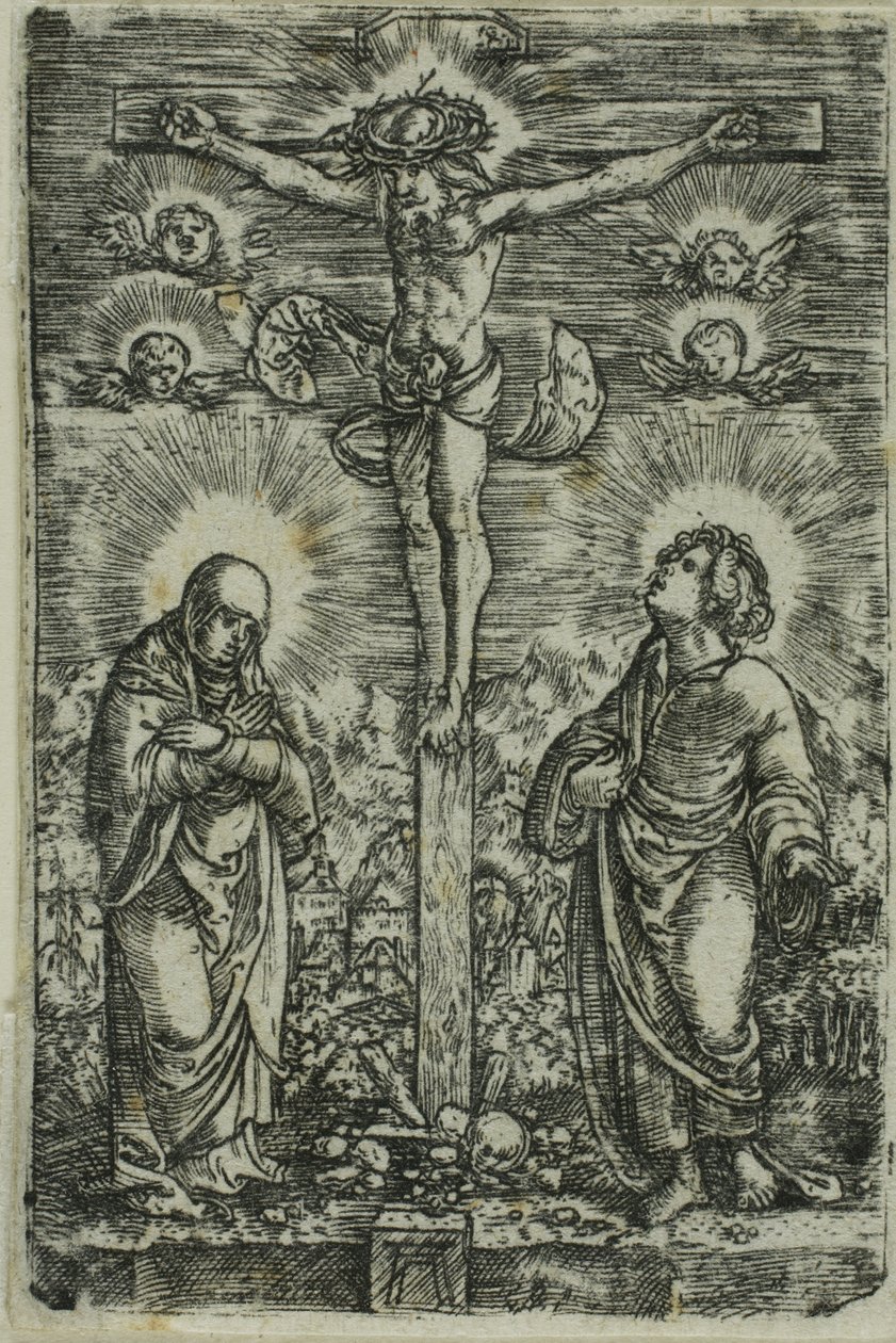 Christus aan het kruis (De kleine kruisiging) door Albrecht Altdorfer