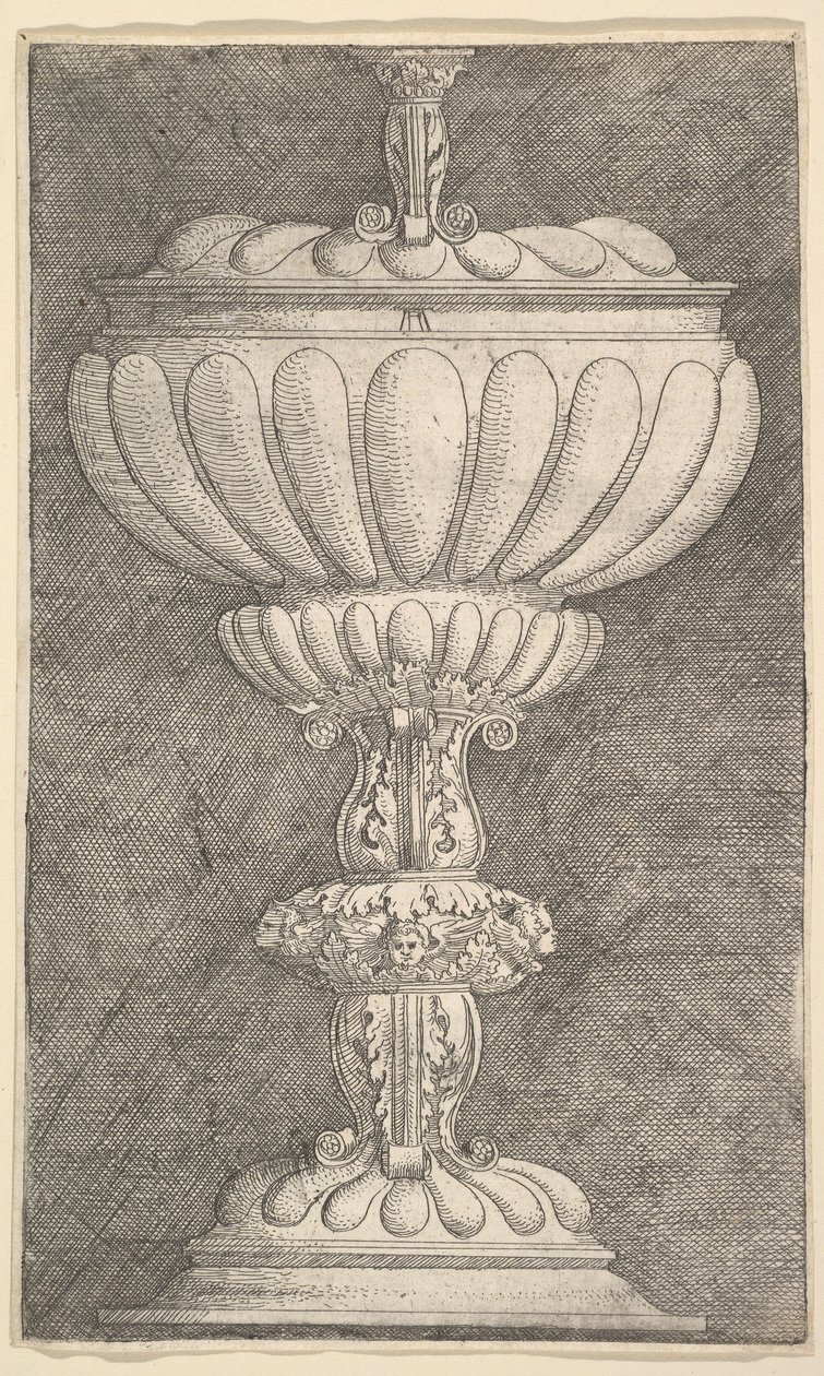 Ontwerp voor een gedekte bokaal door Albrecht Altdorfer
