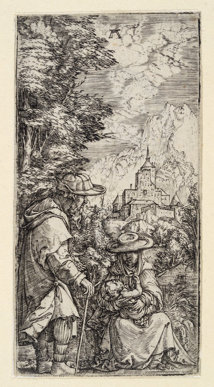 De rust tijdens de vlucht naar Egypte door Albrecht Altdorfer