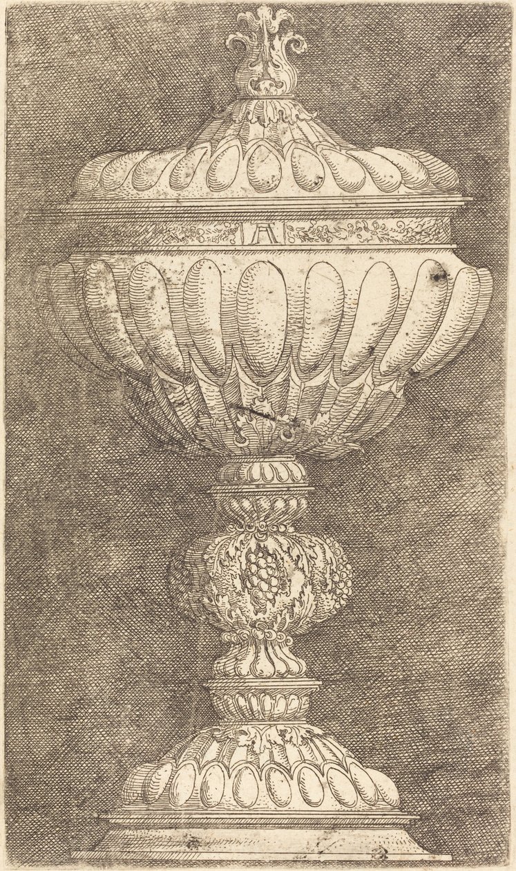 Beker met granaatappel op de knop door Albrecht Altdorfer