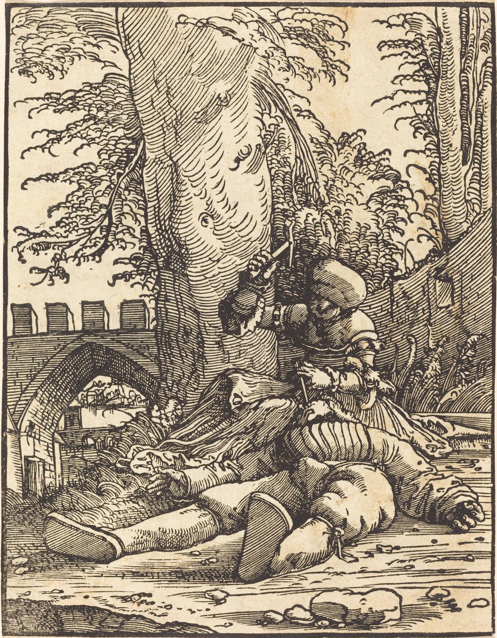 Jael en Sisera door Albrecht Altdorfer
