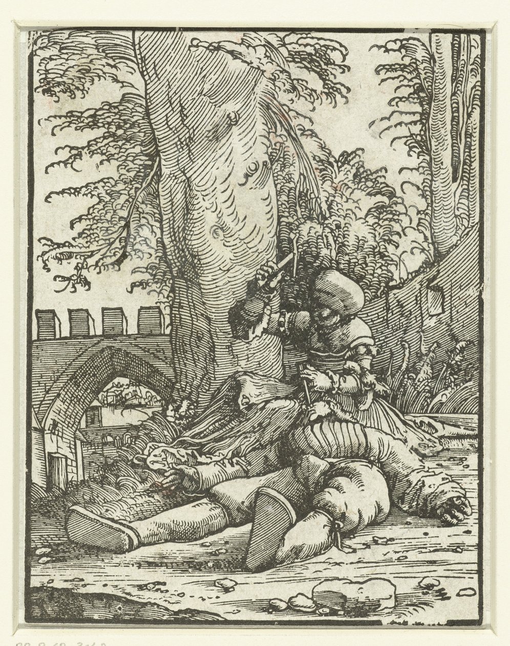 Jaël doodt Sisera door Albrecht Altdorfer