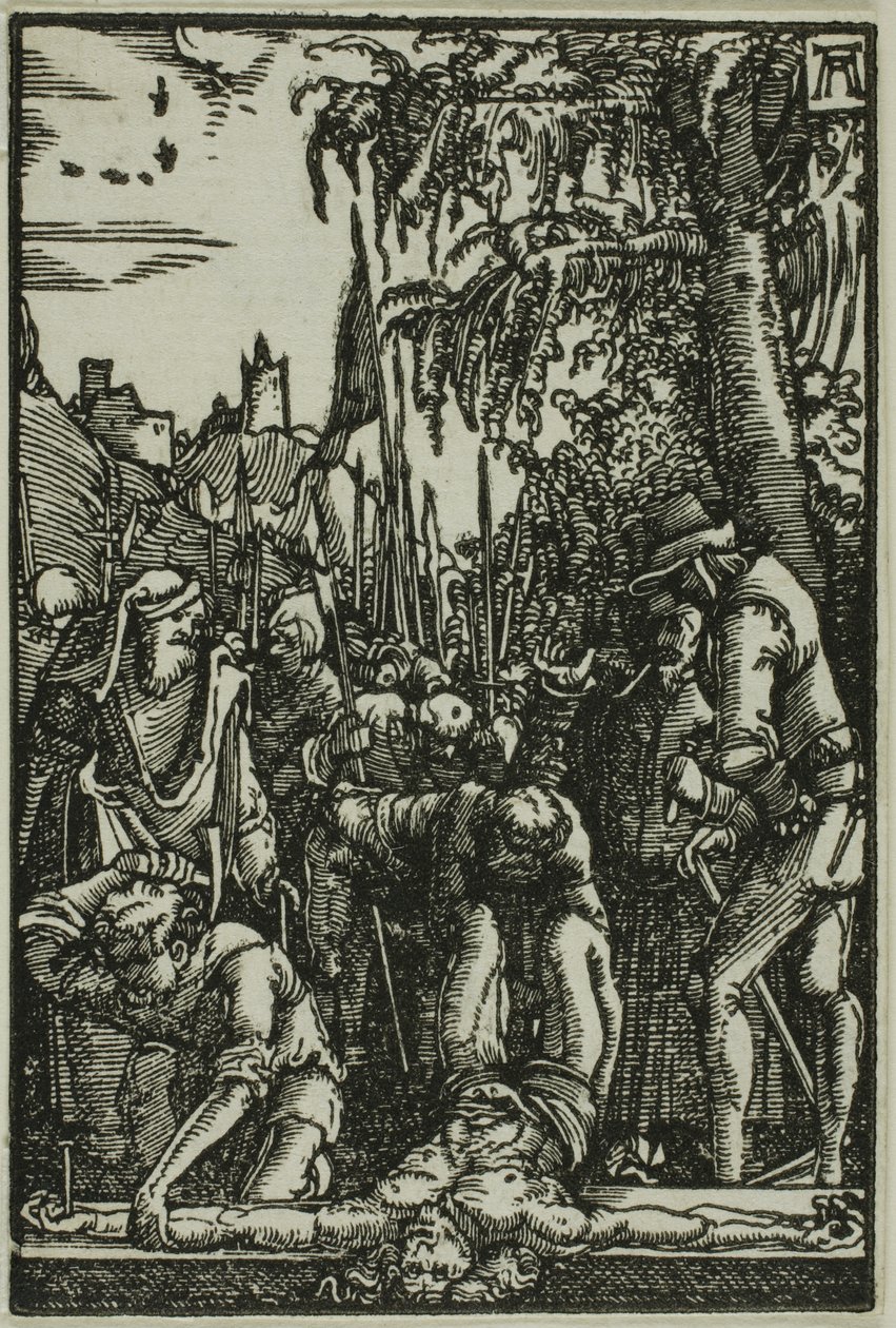 Kruisiging, uit De Val en Verlossing van de Mens door Albrecht Altdorfer