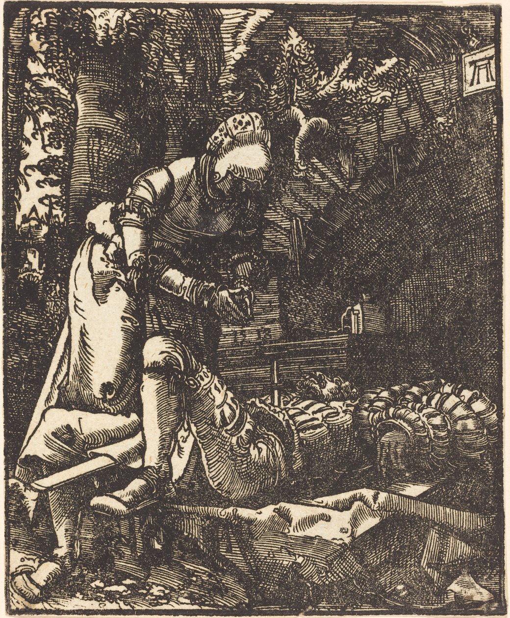 Pyramus en Thisbe door Albrecht Altdorfer