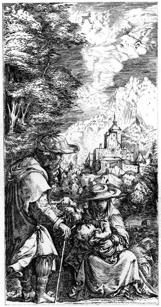 Rust tijdens de vlucht naar Egypte, c1515-1519 door Albrecht Altdorfer