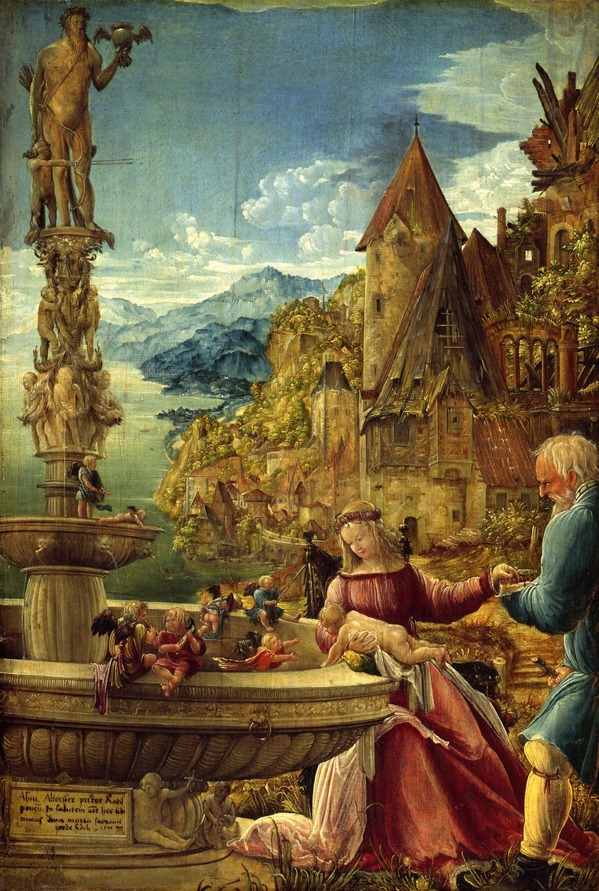Rust tijdens de vlucht naar Egypte door Albrecht Altdorfer