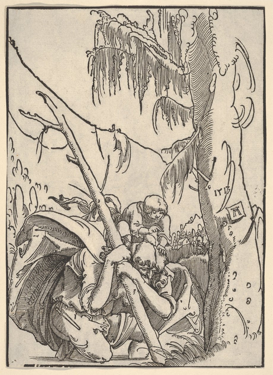 Sint-Christoffel met het Kindje Jezus door Albrecht Altdorfer