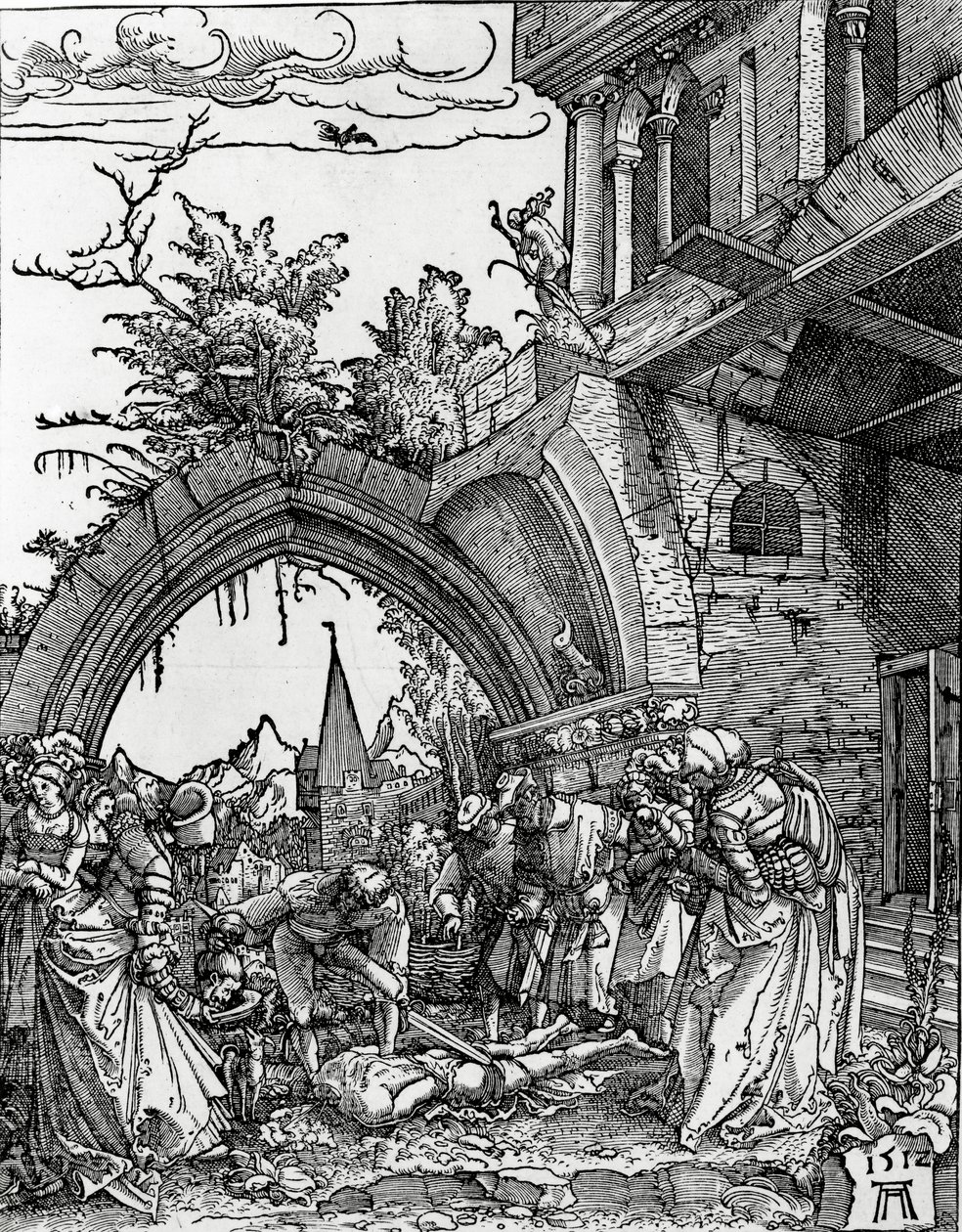 De onthoofding van St. Johannes de Doper door Albrecht Altdorfer