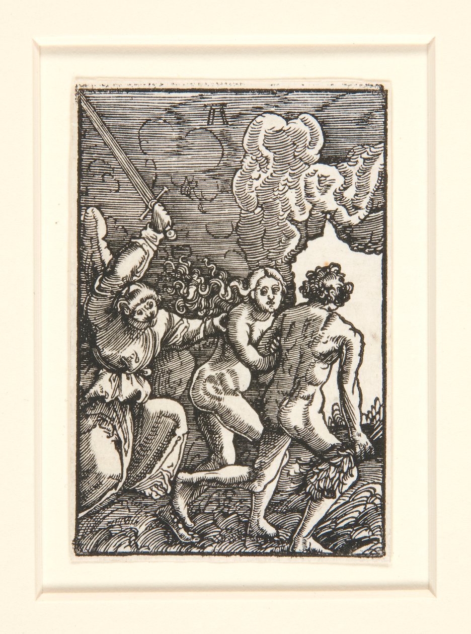 De verdrijving uit het paradijs, uit De val en verlossing van de mens door Albrecht Altdorfer