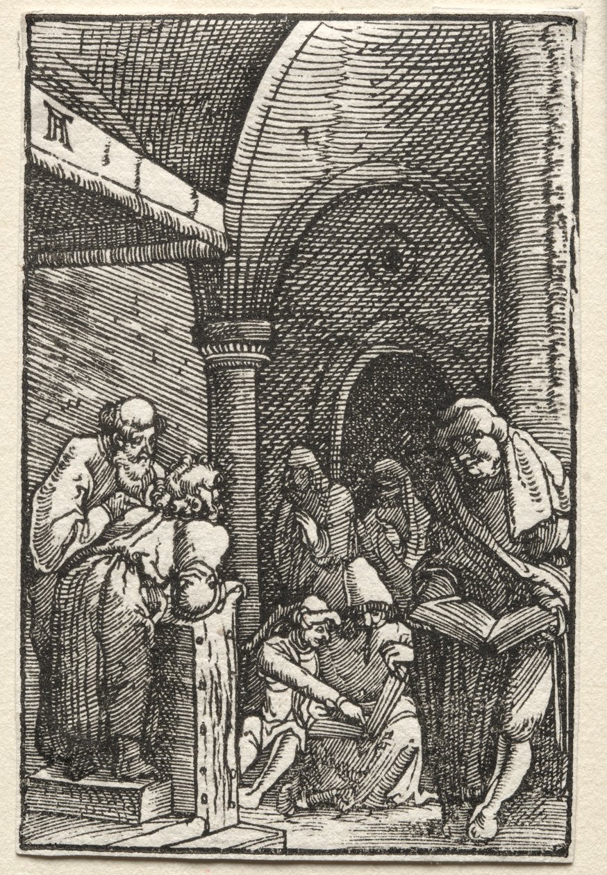 De Val en Verlossing van de Mens: Christus Disputeert met de Dokters door Albrecht Altdorfer