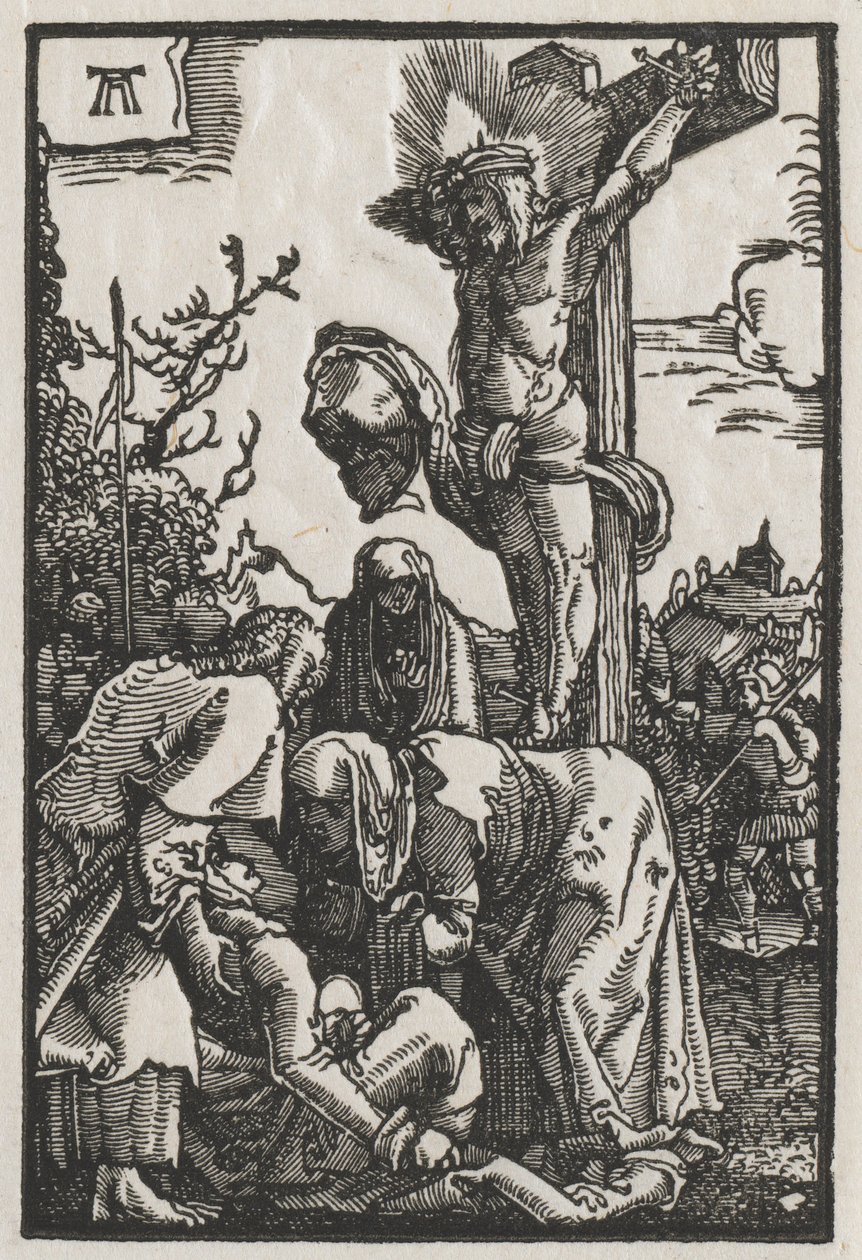 De Val en Verlossing van de Mens: Christus aan het Kruis door Albrecht Altdorfer