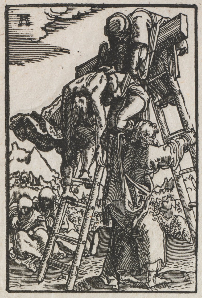 De val en verlossing van de mens: Afdaling van het kruis, c. 1515 door Albrecht Altdorfer