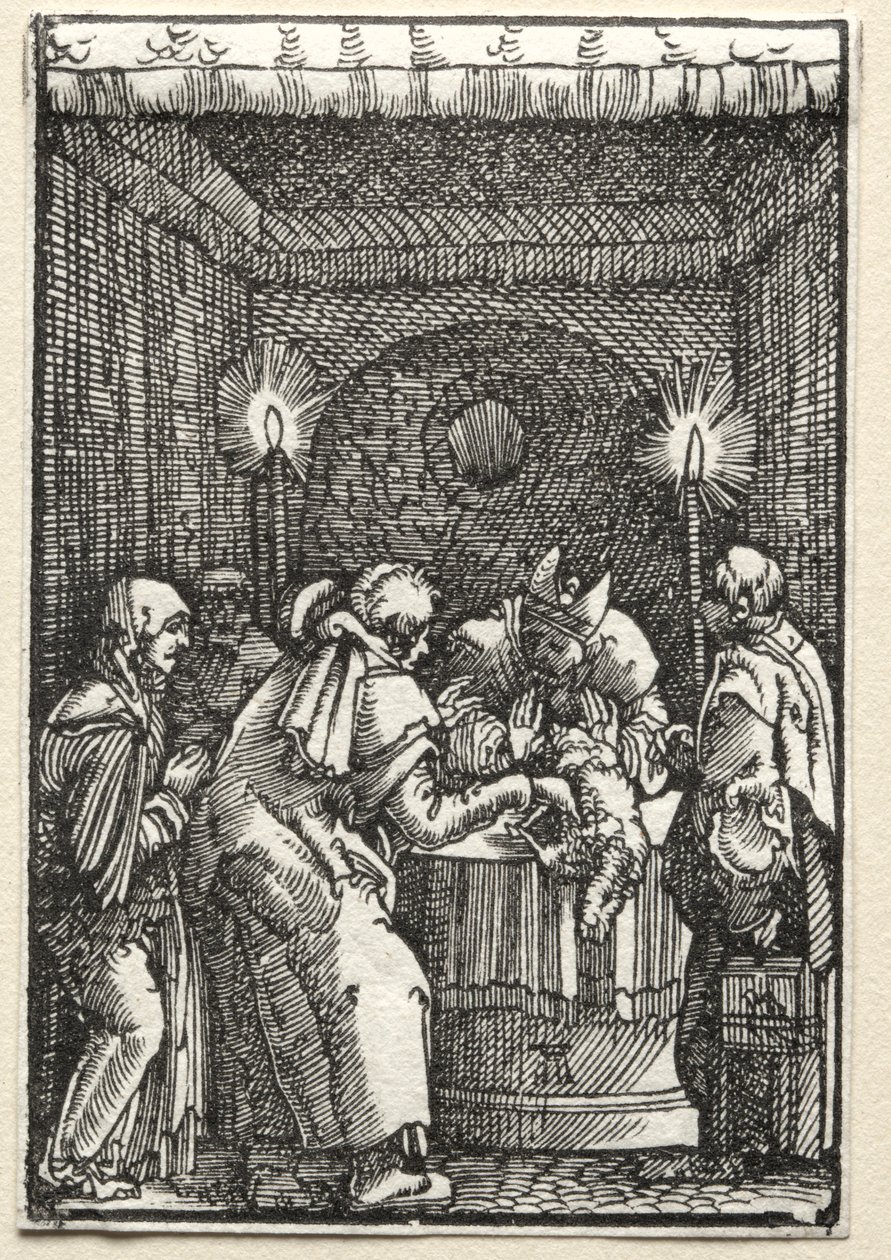 De val en verlossing van de mens: Joachims offer afgewezen door de hogepriester, c. 1515 door Albrecht Altdorfer