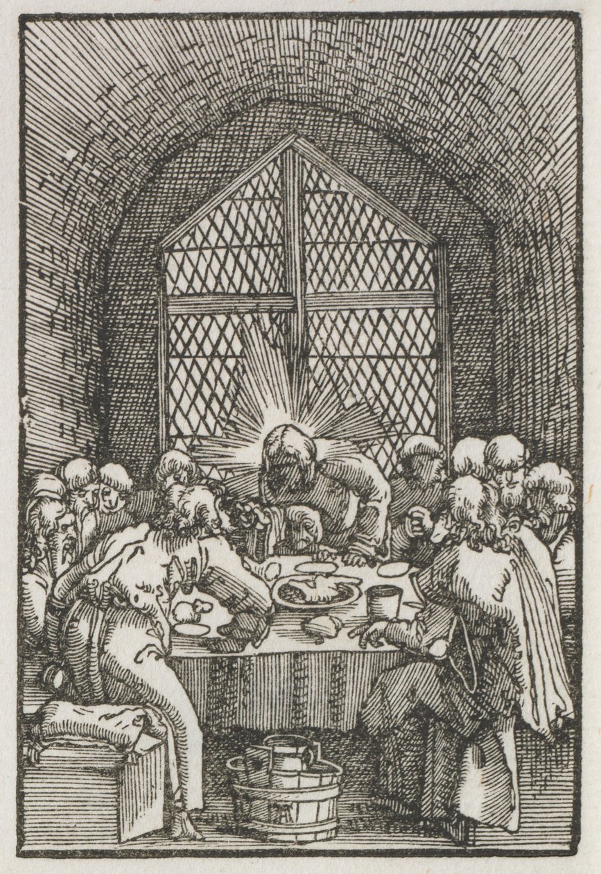 De Val en Verlossing van de Mens: Het Laatste Avondmaal door Albrecht Altdorfer