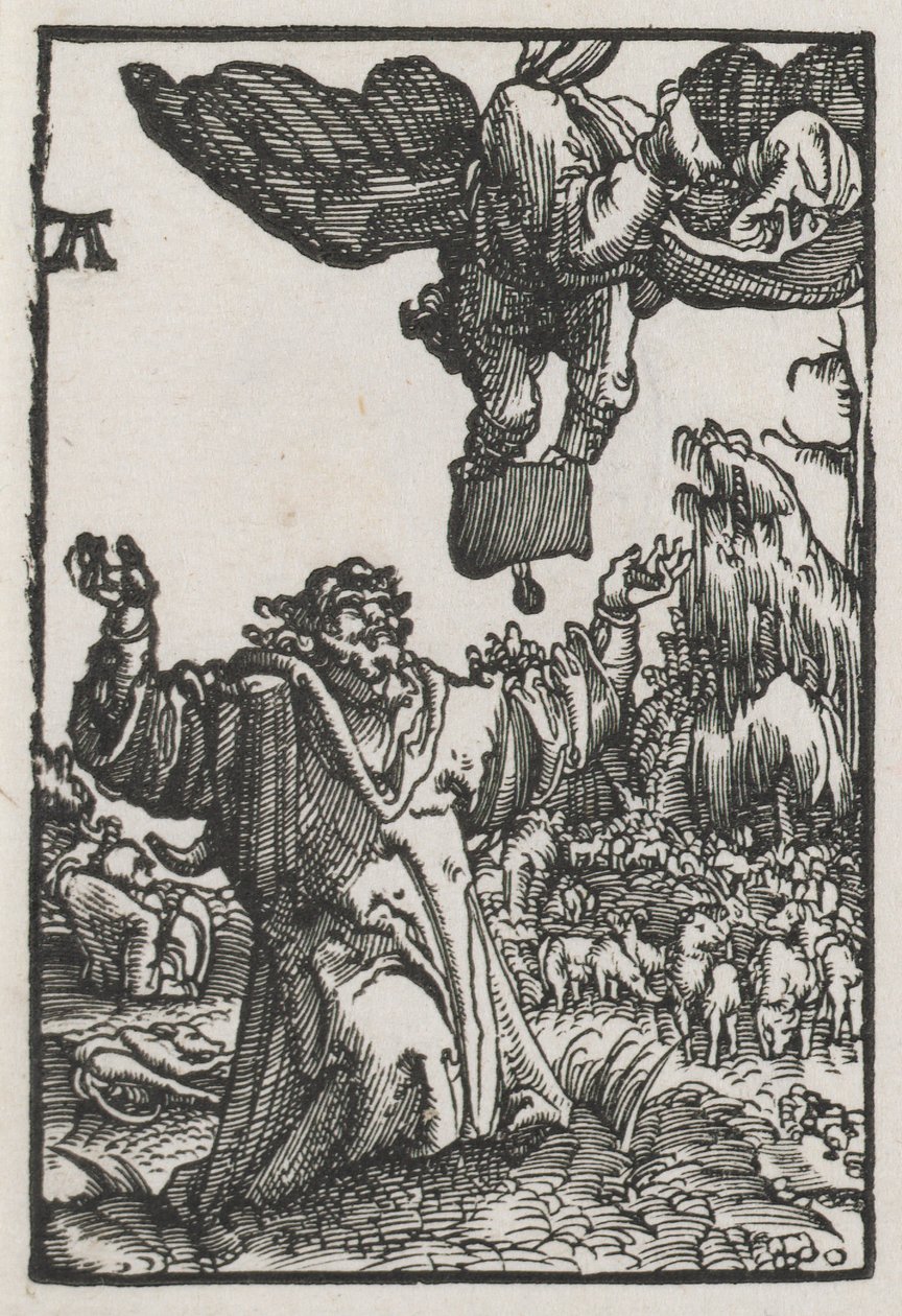 De Val en Verlossing van de Mens: De Boodschap van de Engel aan Joachim door Albrecht Altdorfer