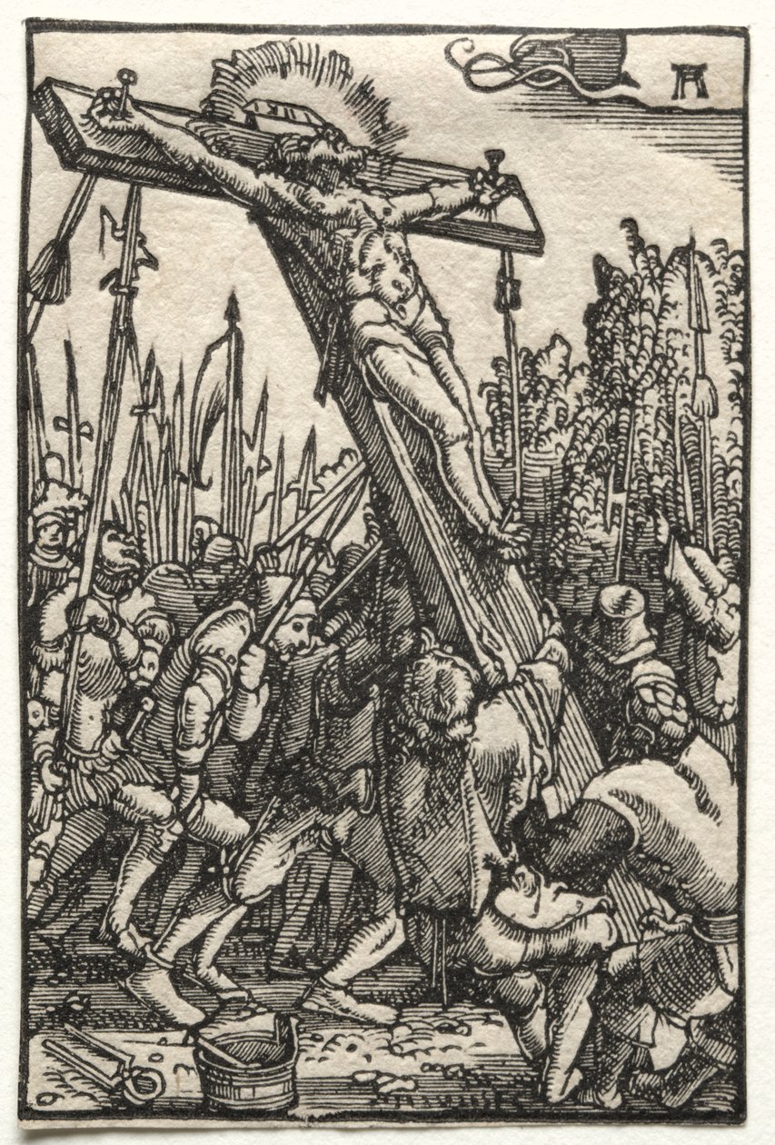De Val en Verlossing van de Mens: Het Oprichten van het Kruis door Albrecht Altdorfer
