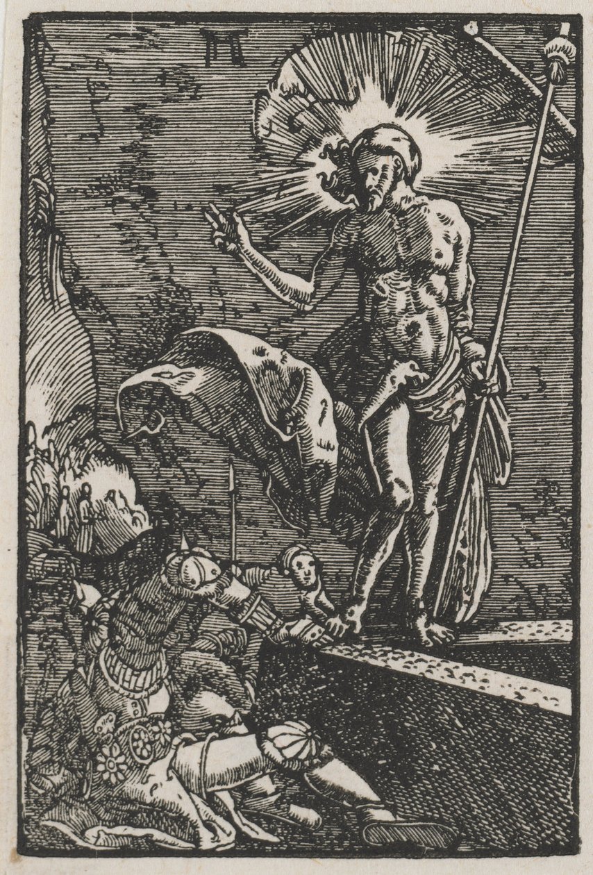De Val en Verlossing van de Mens: De Opstanding door Albrecht Altdorfer