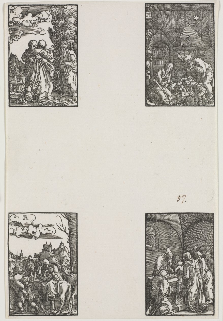 De val en verlossing van de mens, ca. 1515 door Albrecht Altdorfer