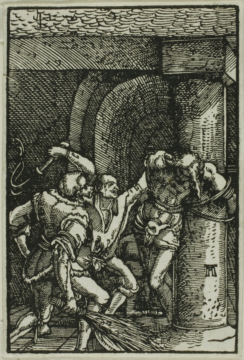 De Geseling, uit De Val en Verlossing van de Mens door Albrecht Altdorfer
