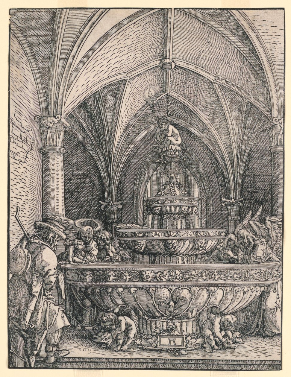 De Heilige Familie op de Vlucht naar Egypte door Albrecht Altdorfer