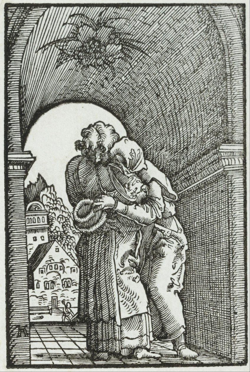 De ontmoeting van Joachim en Anne door Albrecht Altdorfer