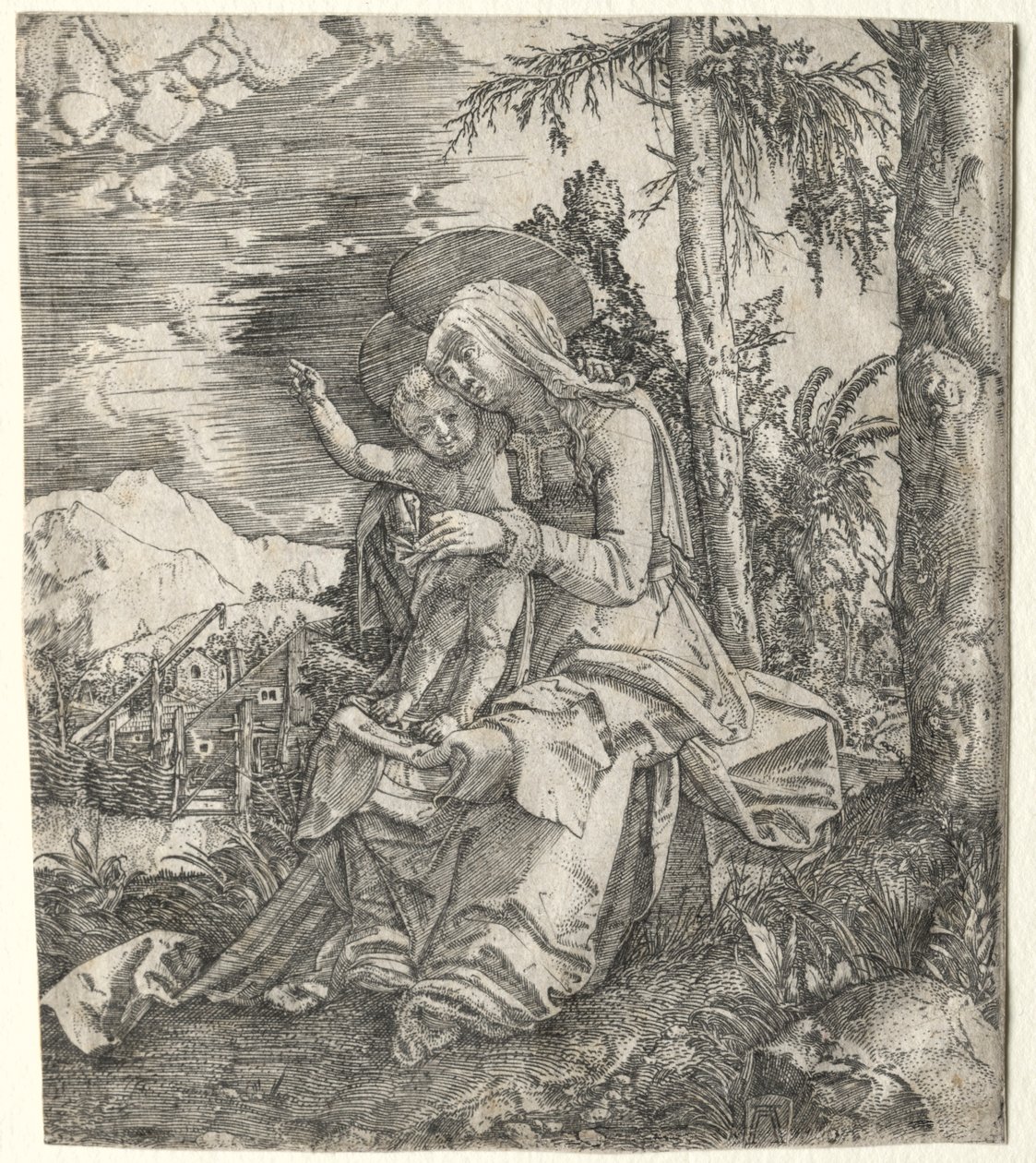 De maagd in een landschap, ca. 1515 door Albrecht Altdorfer
