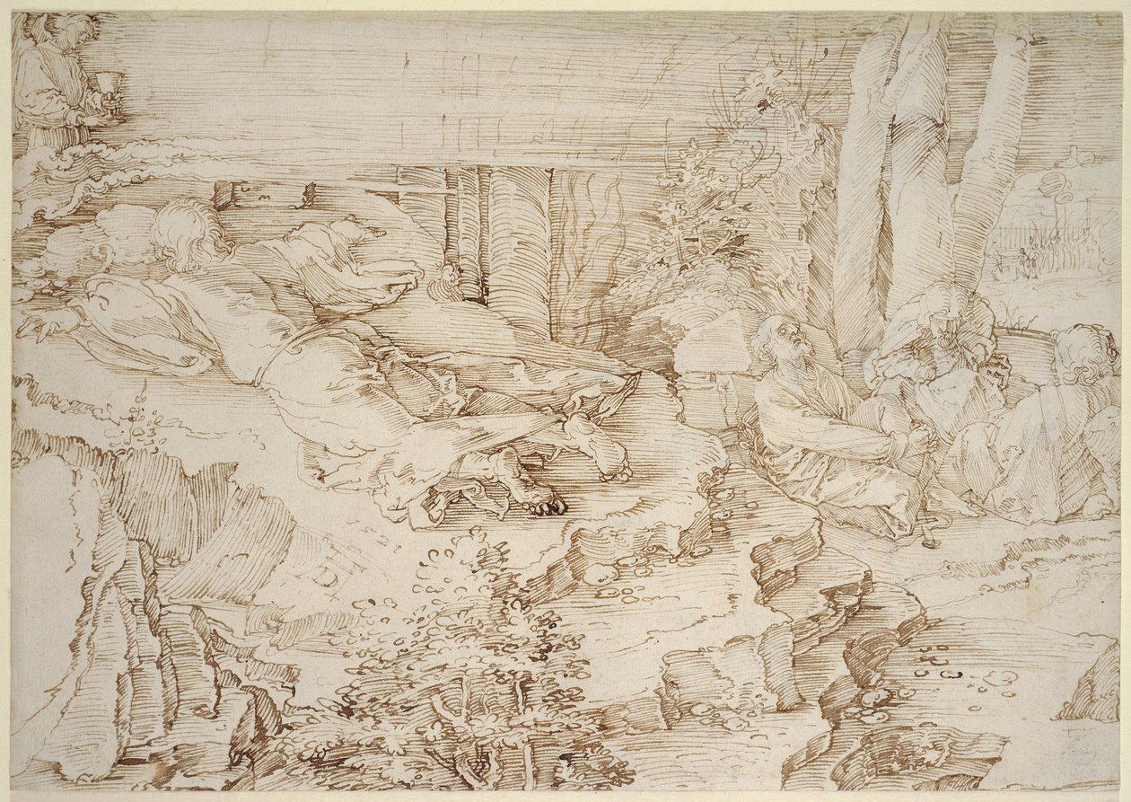 Doodsangst in de hof door Albrecht Dürer