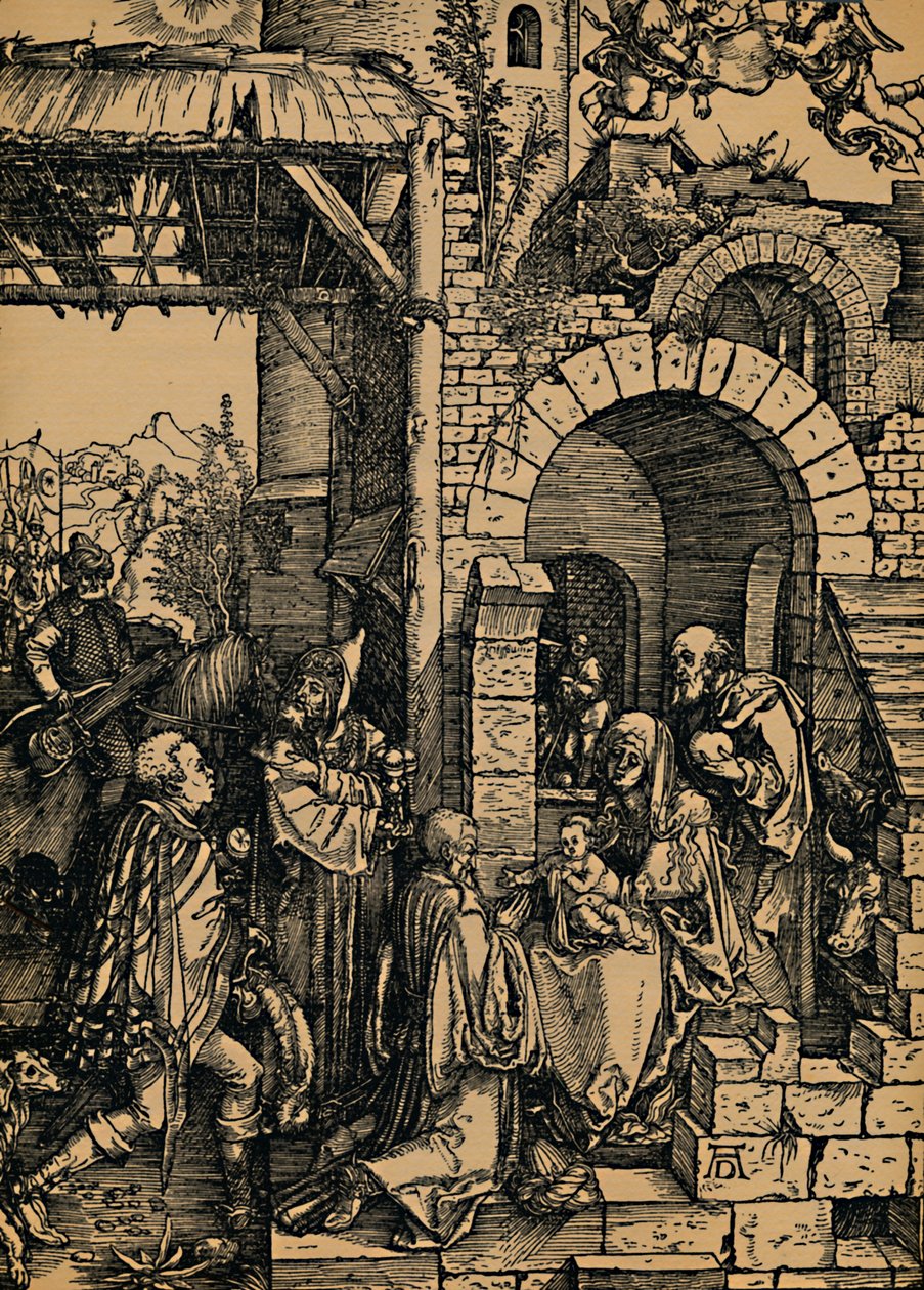 Anbetung der Konige, 1503-1504 door Albrecht Dürer