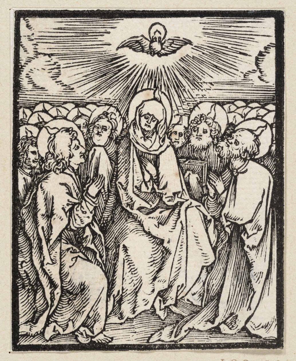 Uitstorting van de Heilige Geest (uit: Postilla, 43 houtsneden) door Albrecht Dürer