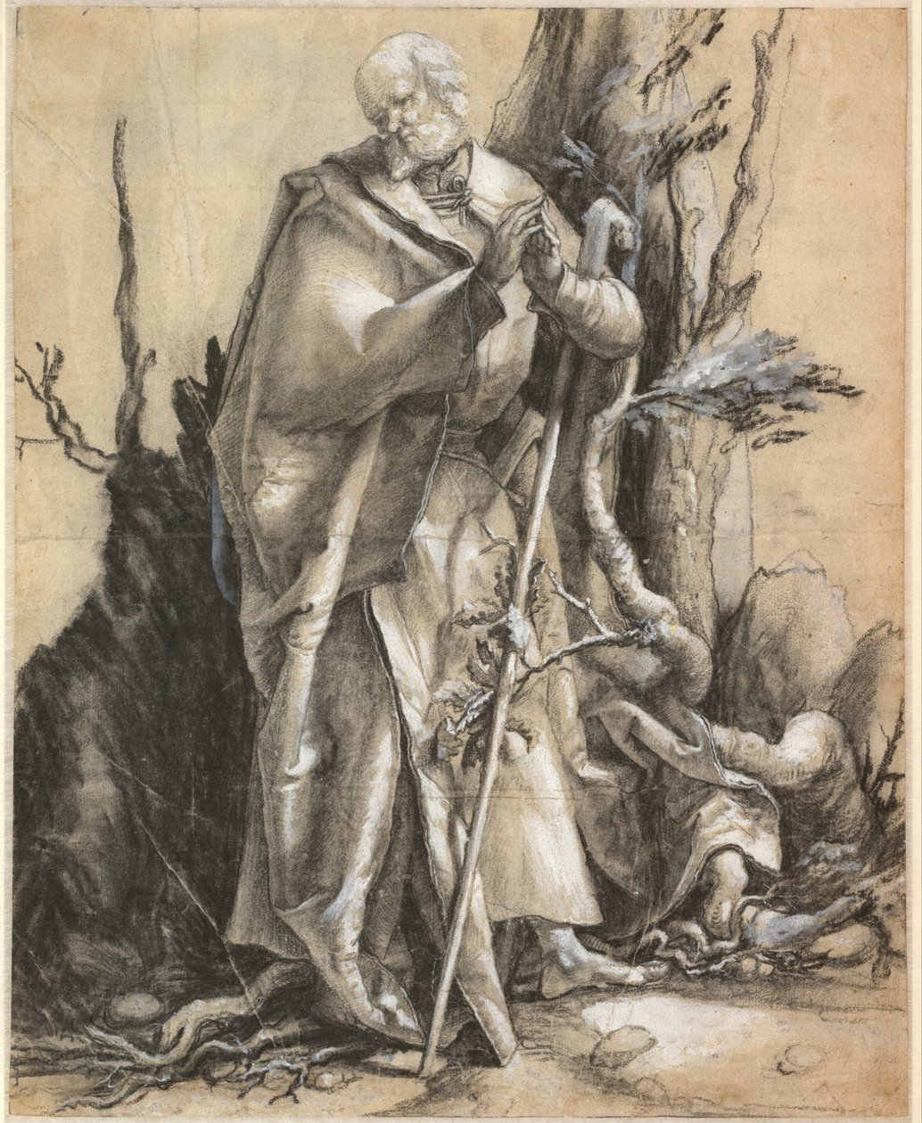 Heilige met baard in een bos, ca. 1516 door Albrecht Dürer