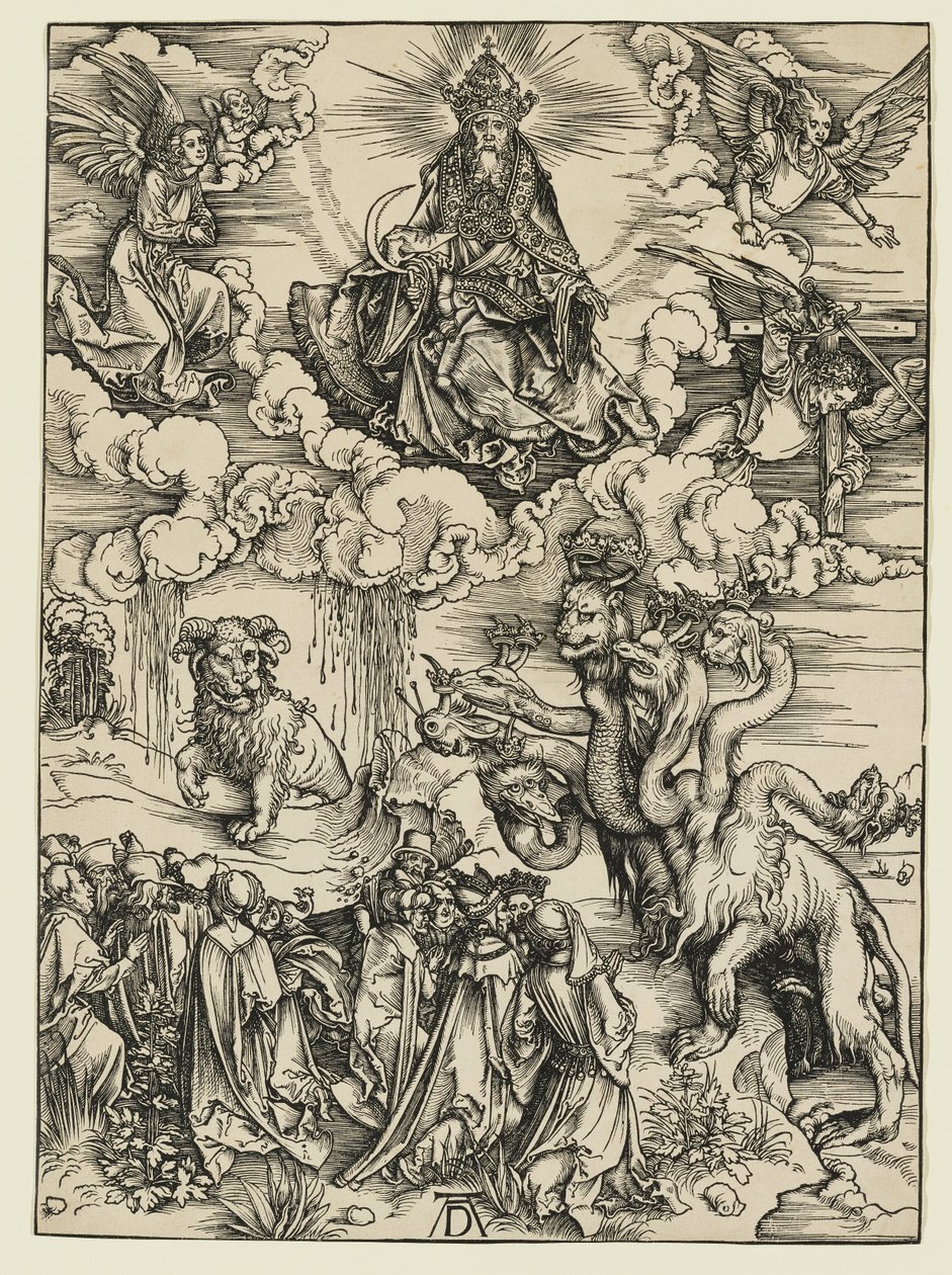 Beest met twee horens als een lam door Albrecht Dürer