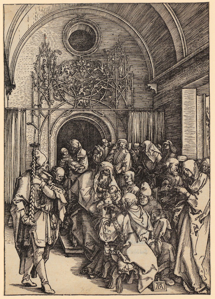 De besnijdenis van Christus, blad 11 uit de serie „Het leven van Maria” door Albrecht Dürer