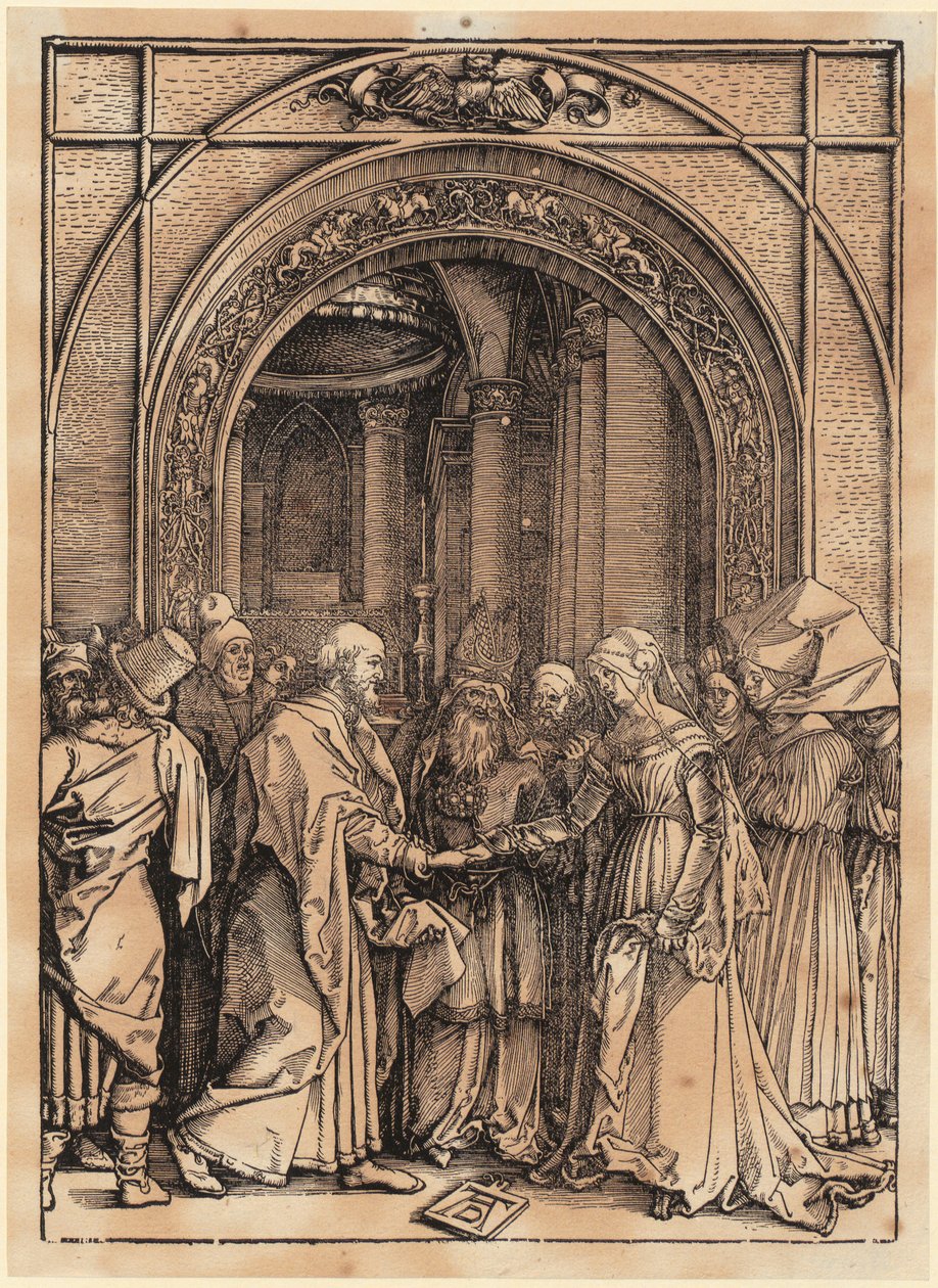 Besnijdenis van Christus, blad 11 uit de reeks "Het leven van Maria" door Albrecht Dürer