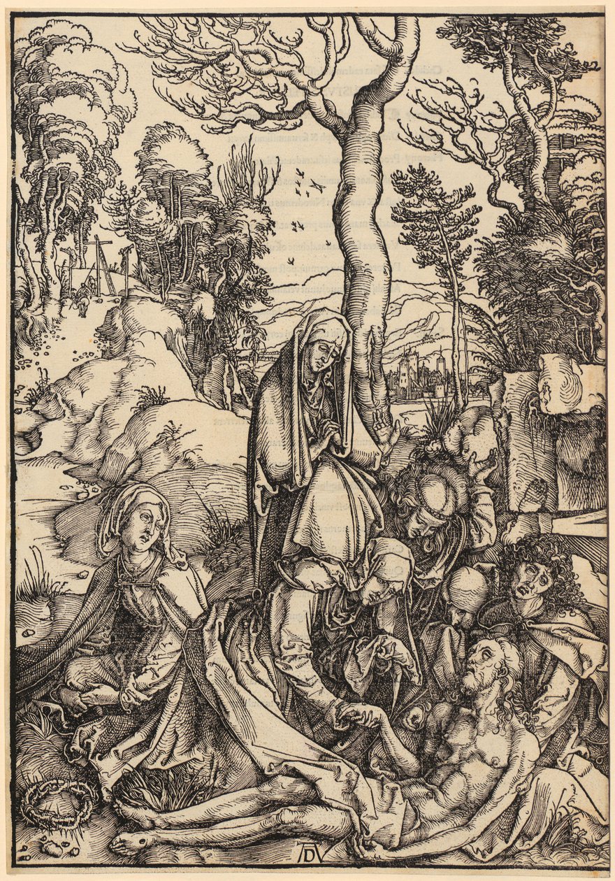 De Bewening van Christus, blad 9 uit de reeks „De Grote Passie” door Albrecht Dürer