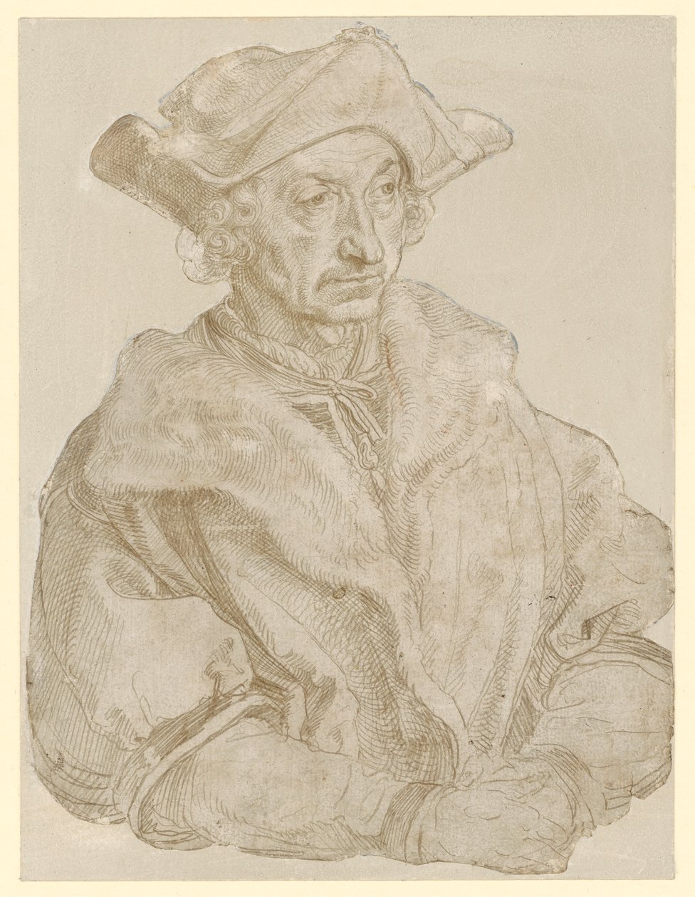 Portret van een oudere man zonder baard (Sebastian Brant) door Albrecht Dürer