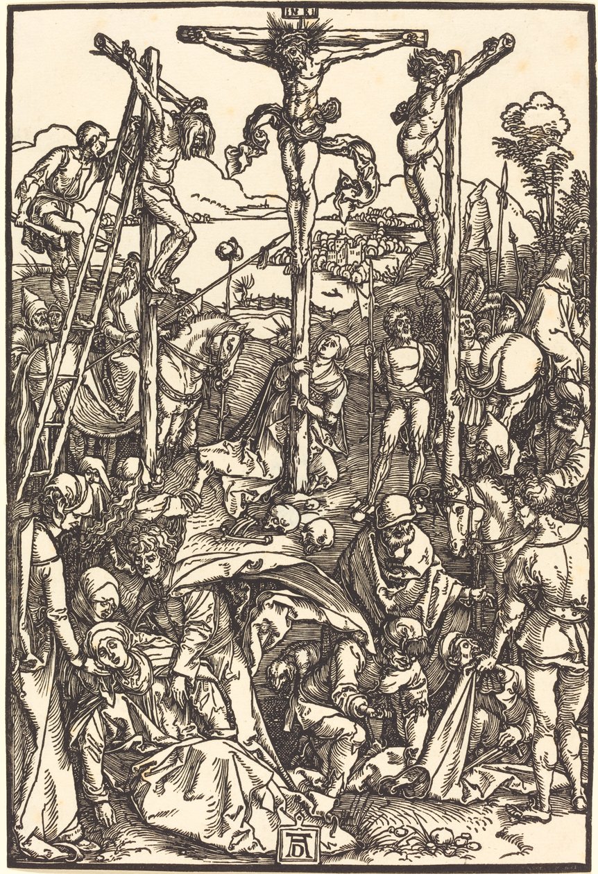 Calvarie met de Drie Kruisen door Albrecht Dürer