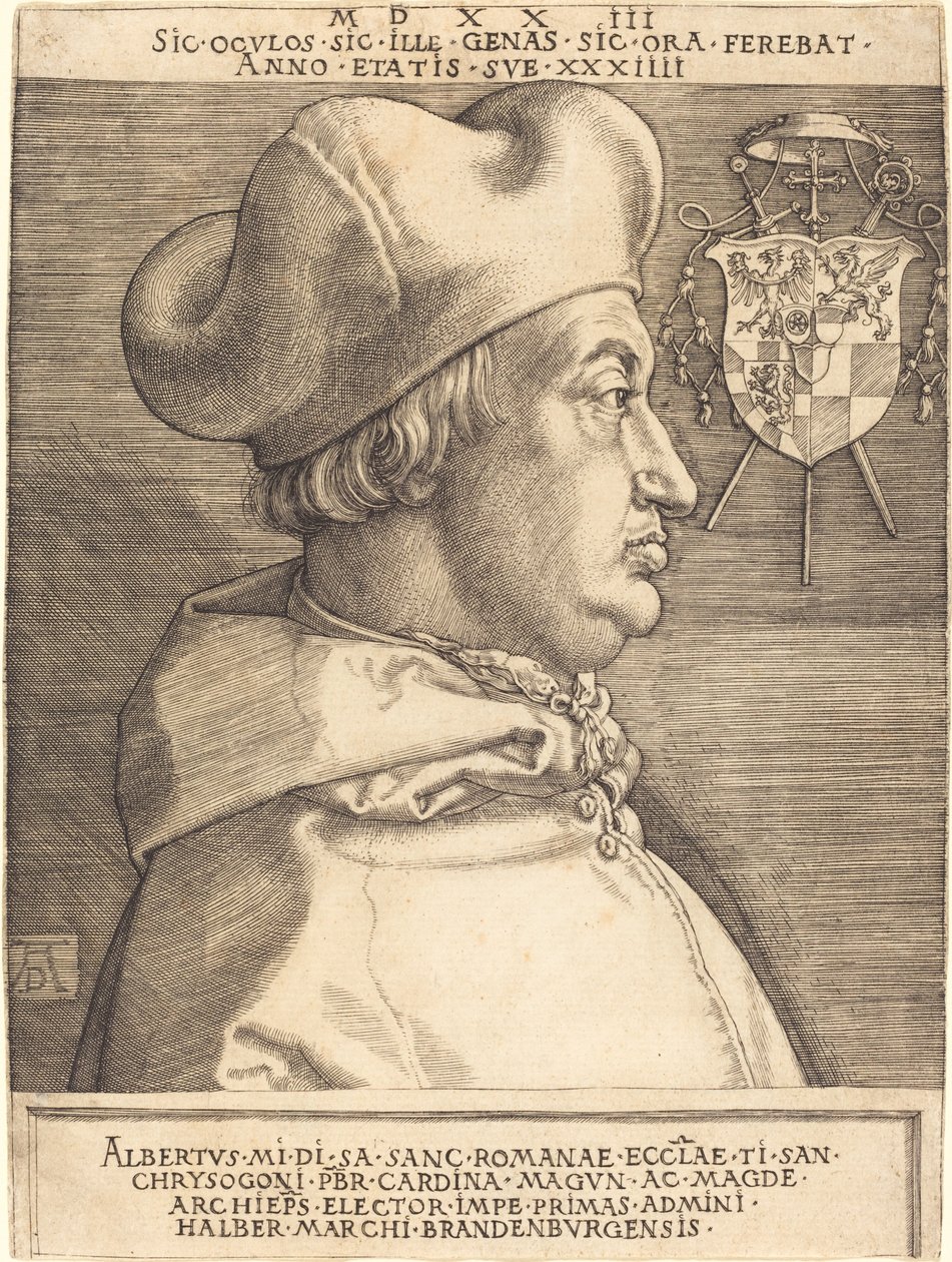 Kardinaal Albrecht van Brandenburg ("Grote Kardinaal") door Albrecht Dürer