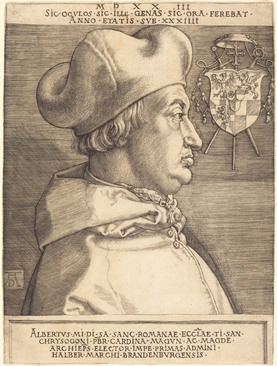 Kardinaal Albrecht van Brandenburg („de Grote Kardinaal“) door Albrecht Dürer