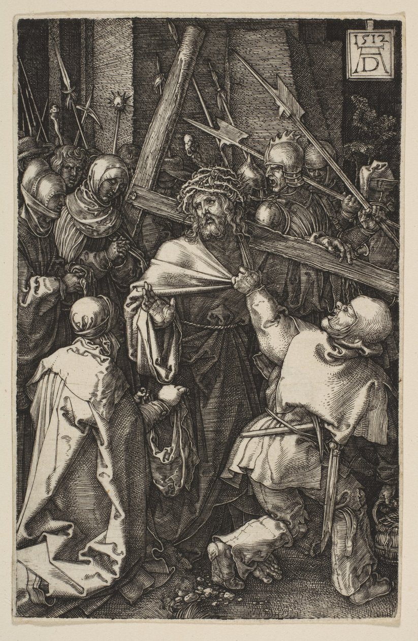 Christus draagt het kruis, uit „The Passion“ door Albrecht Dürer