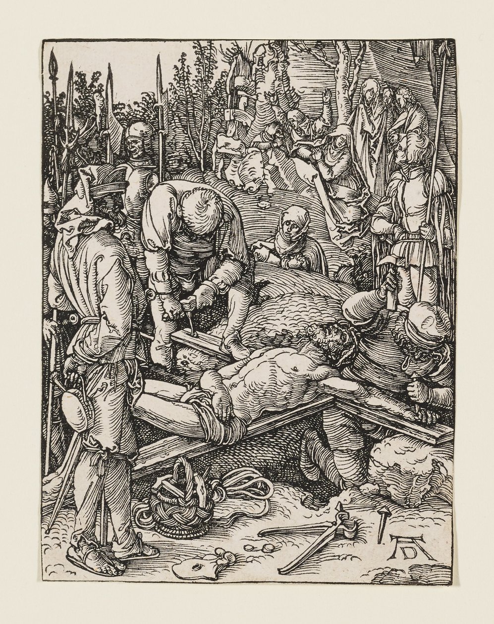 Christus aan het kruis genageld door Albrecht Dürer